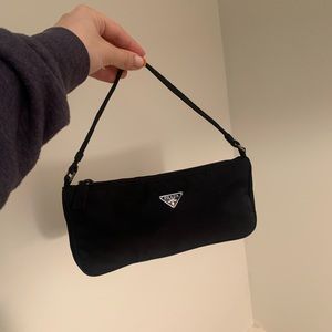 Authentic Black Prada Vela Bag